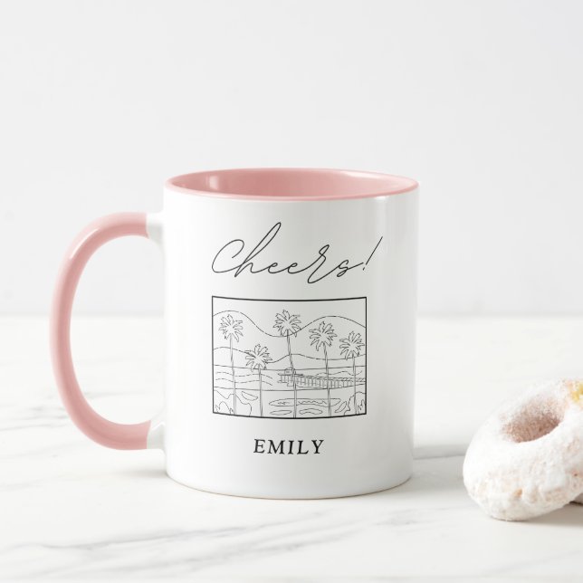Caneca de café personalizada para presente de casa (Com Donut)