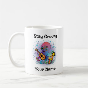 Caneca de Café Personalizada   Polvo Retro   Nome 