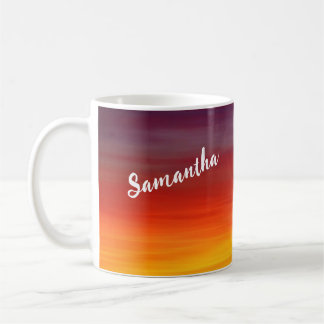 Caneca de Café Personalizada Pôr do Sol Vermelho