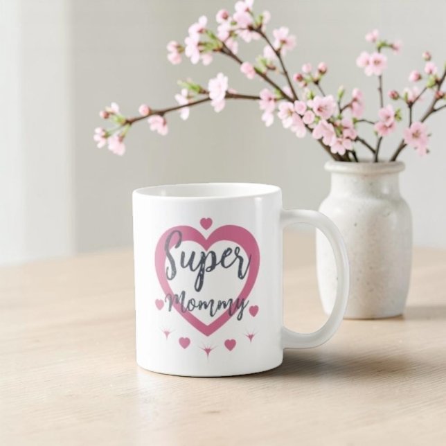 Caneca de Café Personalizada Super Mamãe Melhor Pr (Criador carregado)