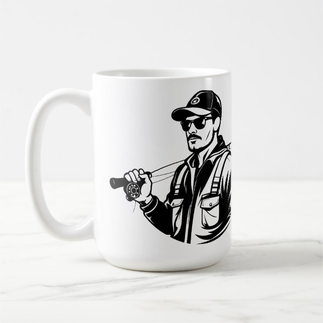 Caneca de Café Personalizada SVG Pescador de Robal (Esquerda)