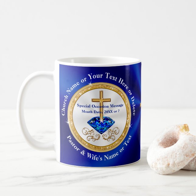 Caneca De Café Personalizadas, Ideias de Presente para Pastor e M (Com Donut)