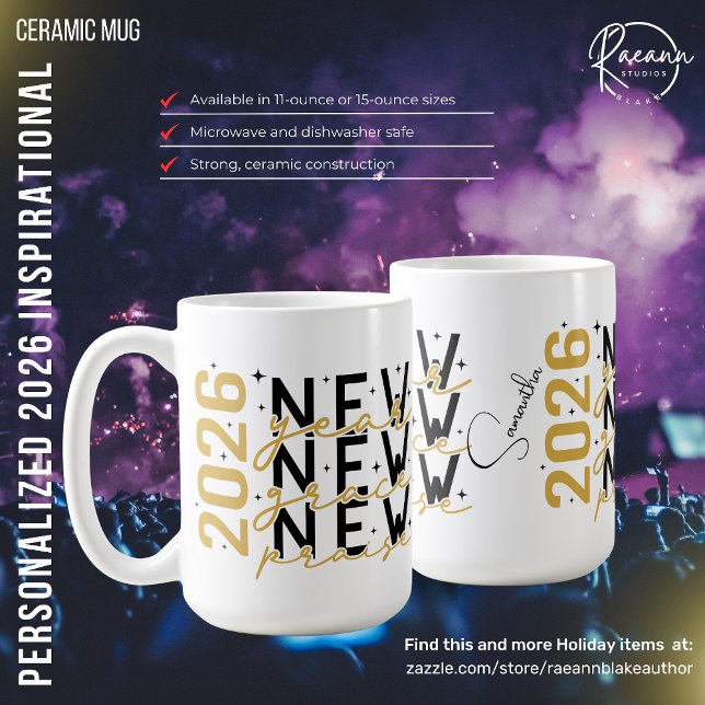 Caneca De Café Personalizado 2026 Inspiracional e espiritual (Criador carregado)