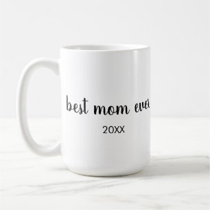 Caneca De Café Personalizado B&W datado melhor mãe de sempre