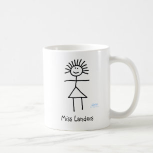 Caneca De Café Personalizado, Bonito Professor Engraçado Figura