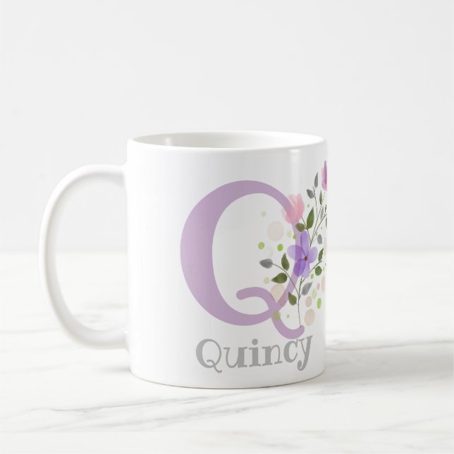 Caneca De Café Personalizado com Nome e Primeira Inicial. (Esquerda)