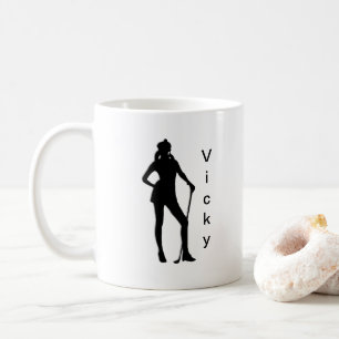 Caneca De Café Personalizado com Nome Golfe Feminino Esporte