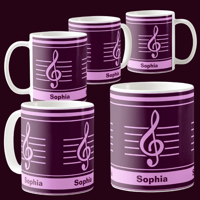 Caneca De Café Personalizado De Volta À Escola De Música (Criador carregado)