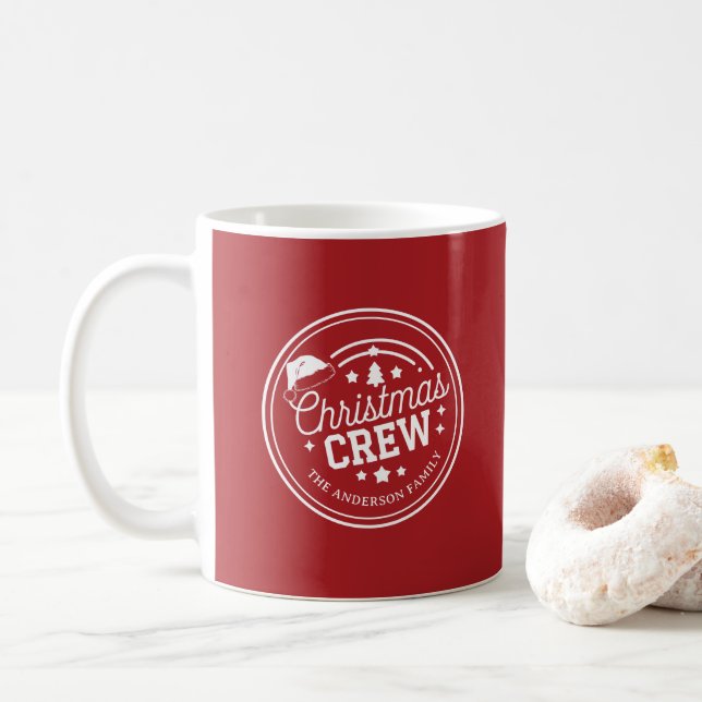 Caneca De Café Personalizado diy Natal Equipe vermelho (Com Donut)