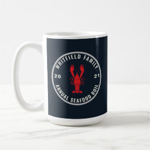 Caneca De Café Personalizado do partido de marisco da família do 