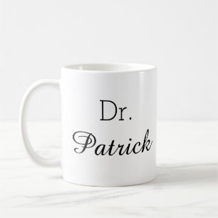 Caneca De Café Personalizado "Dr. [Nome]" Café Profissional Mug