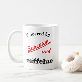 Caneca De Café Personalizado Equipado com Sarcasmo e Caffeine