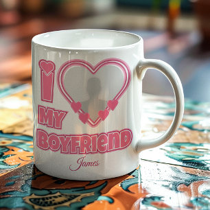 Caneca De Café Personalizado Eu Amo Meu Namorado - Adicionar Foto