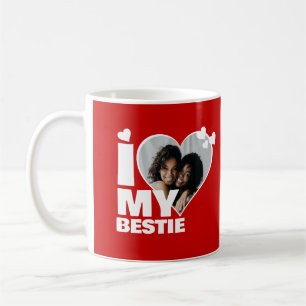 Caneca De Café Personalizado Eu Amo Minha Melhor Foto De Coração