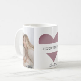 Caneca De Café Personalizado "Eu Amo-Te Mãe" Mug com Coração