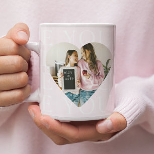 Caneca De Café Personalizado Eu Te Amo Foto Do Coração Da Mãe