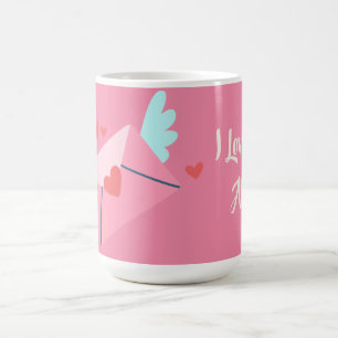 Caneca De Café Personalizado Eu Te Amo - Letra Dia de os namorado