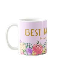 Personalizado Floral Brilhante Melhor Mãe de Todos