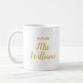 Caneca De Café Personalizado Futuro da pasta da dama de noiva