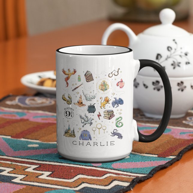 Caneca De Café Personalizado | Ícones HARRY POTTER™ (Criador carregado)