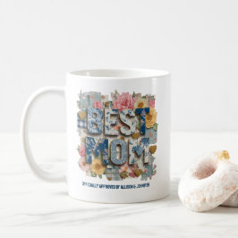 Caneca De Café Personalizado Melhor Mãe Remendo Floral Dia das Mã