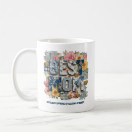 Caneca De Café Personalizado Melhor Mãe Remendo Floral Dia das Mã