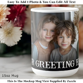 Caneca De Café Personalizado Negrito Família Uma Foto