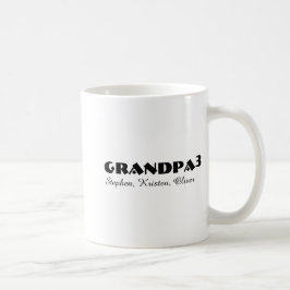 Caneca De Café Personalizado nome das crianças avô dia dos pais 
