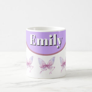 Caneca De Café personalizado & nome personalizado com laço