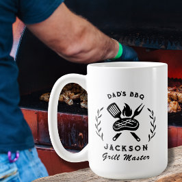 Caneca De Café Personalizado Pai Mestre da Churrasqueira Churrasc
