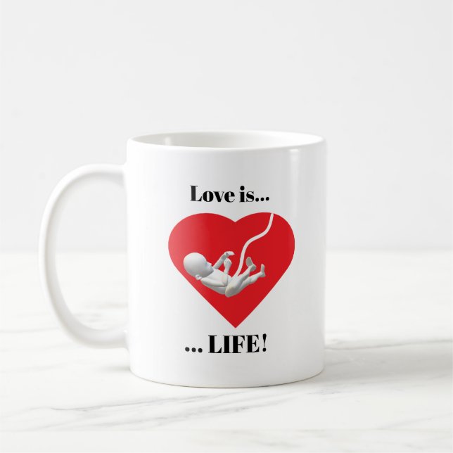 Caneca De Café Personalizado Pró-vida (Esquerda)