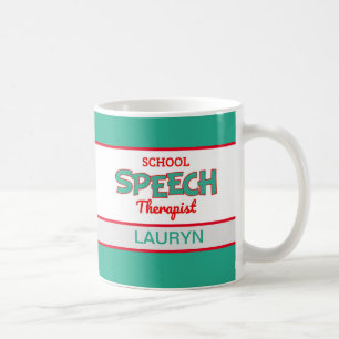 Caneca De Café Personalizado! Terapista de Discurso Escolar