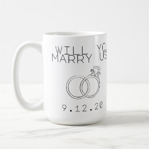Caneca De Café Personalizado você casar-nos-á?