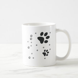 Caneca De Café Personalizados com patinhas escuras