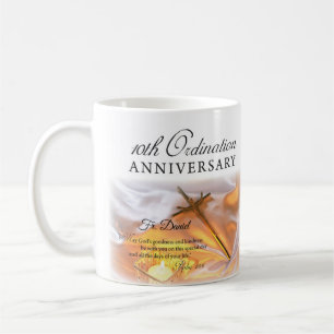 Caneca De Café Personalizar, 10º Aniversário da Ordenação, Cross