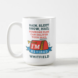 Caneca De Café Personalizar a aposentadoria do trabalhador postal