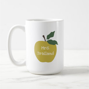 Caneca De Café Personalizar a maçã de presente de professor per