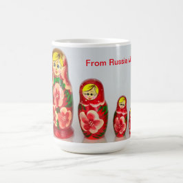 Caneca De Café Personalizar bonecos de empilhamento da Matryoshka