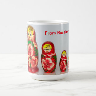 Caneca De Café Personalizar bonecos de empilhamento da Matryoshka