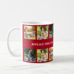 Caneca De Café Personalizar colagem e texto de fotos