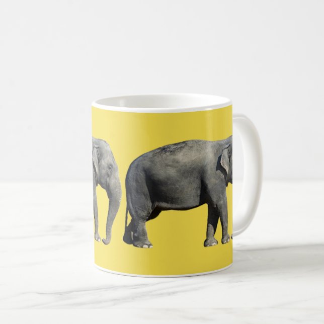Caneca De Café Personalizar elefante (Frente Esquerda)