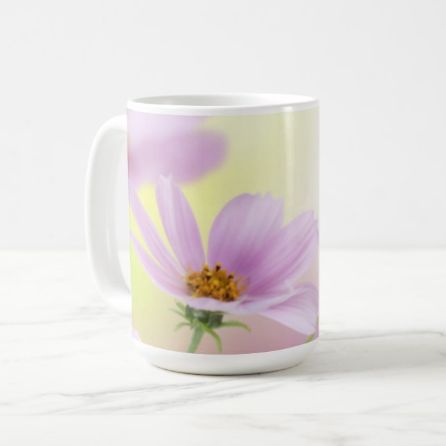 Caneca De Café Personalizar Imagem & Flor Rosa Aquarela (Frente Esquerda)
