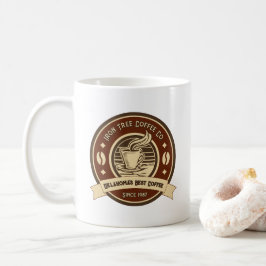 Caneca De Café Personalizar Loja de Café Genérica Frente Rústica