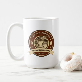 Caneca De Café Personalizar Loja de Café Genérica Frente Rústica