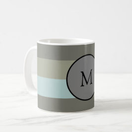 Caneca De Café Personalizar monograma Tendência de faixas de core