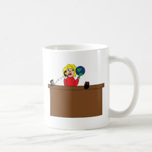 Caneca De Café Personalizar mundo profissional administrativo