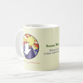 Caneca De Café Personalizar Nome, Círculo da Pomba RCIA no Amarel