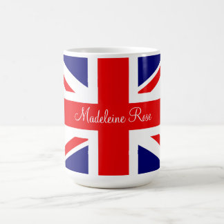 Caneca De Café Personalizar nome da bandeira nacional britânica