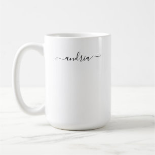 Caneca De Café Personalizar Nome em Letra Preta