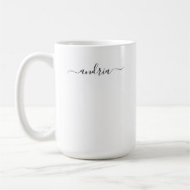 Caneca De Café Personalizar nome no script preto